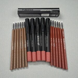 GLO MINERALS MAKEUP LOT , BROW LINERS SUEDE MATTE, CREAM GLAZE CRAYONS (LOT#41)